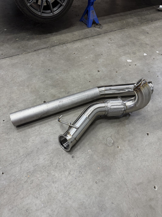 CCdesign Genuine 4" Downpipe MK7/7.5 VW Golf R & 8V/8S Audi A3/S3 AWD