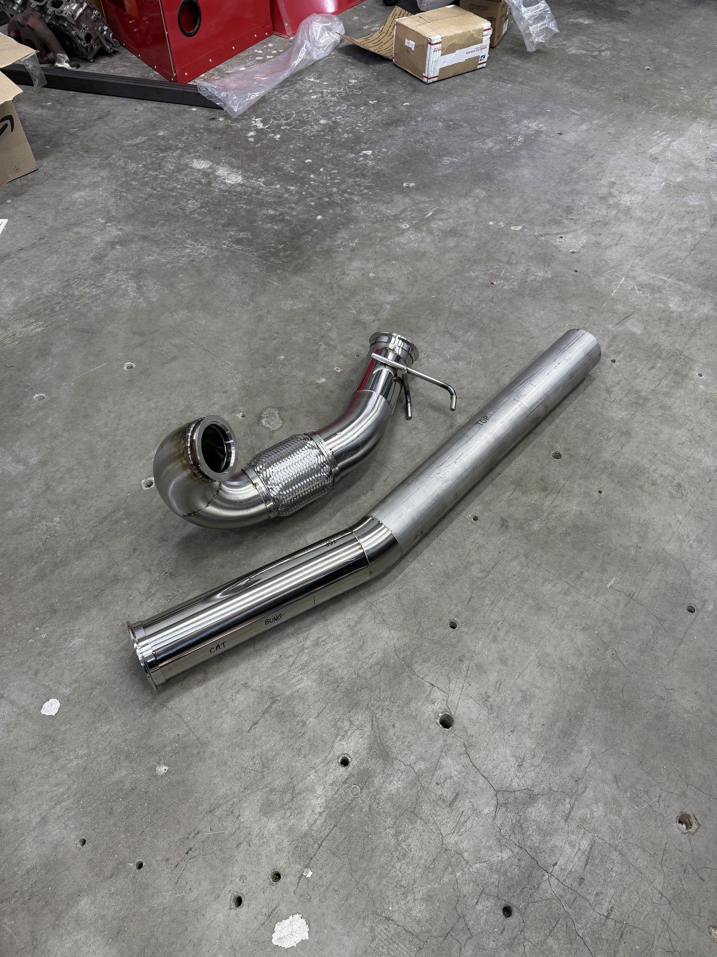 CCdesign Genuine 4" Downpipe MK7/7.5 VW Golf R & 8V/8S Audi A3/S3 AWD