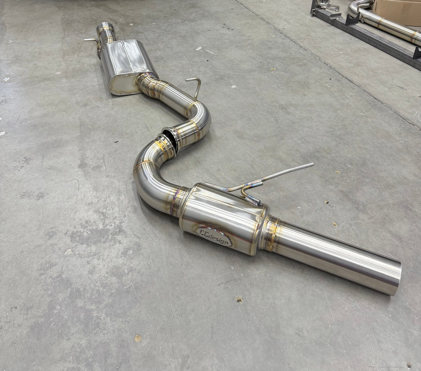 CCdesign MK8 VW Golf R **3.5"** Single Exit Catback Exhaust (Passenger Side)