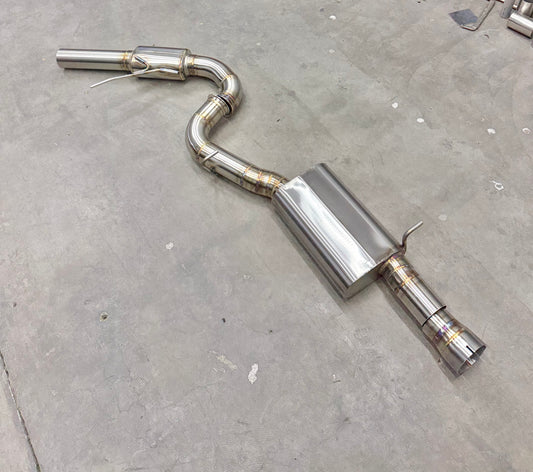 CCdesign MK8 VW Golf R **3.5"** Single Exit Catback Exhaust (Passenger Side)