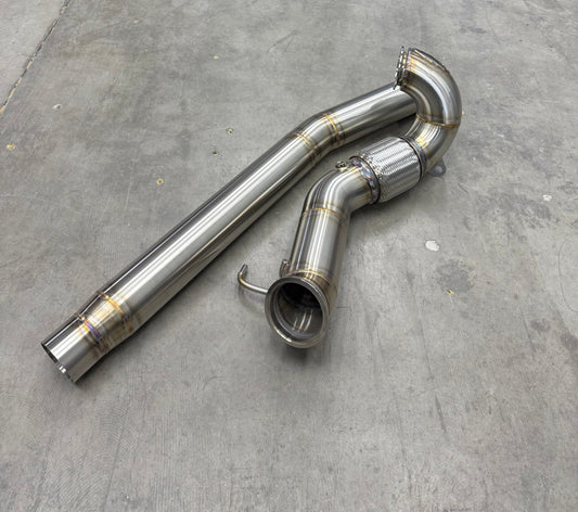 CCdesign Genuine 4" Downpipe MK7/7.5 VW Golf R & 8V/8S Audi A3/S3 AWD