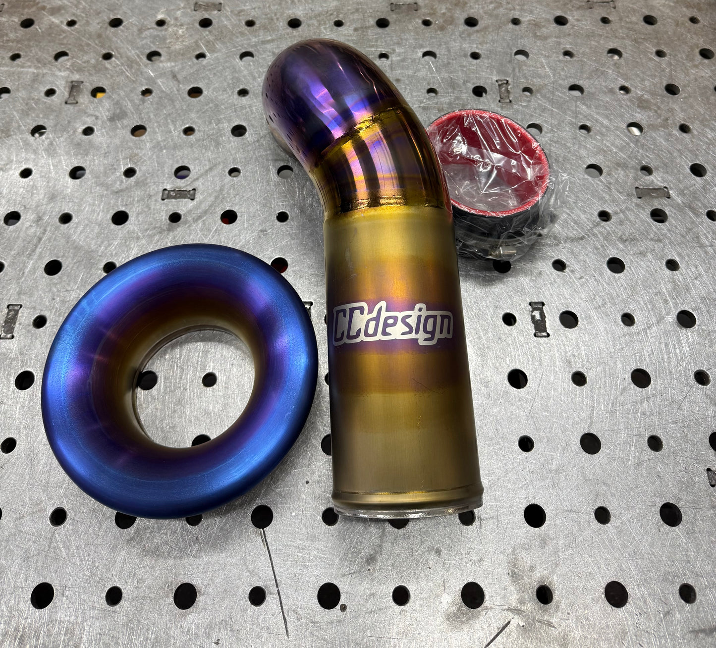 CCdesign MQB 2.0T 4" “Velocity” Titanium Air Intake Tube