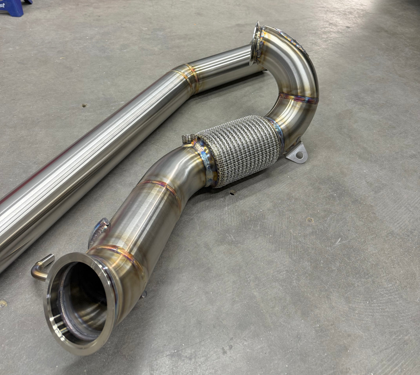 CCdesign Genuine 3.5" Downpipe MK7/7.5 VW Golf R & 8V/8S Audi A3/S3 AWD