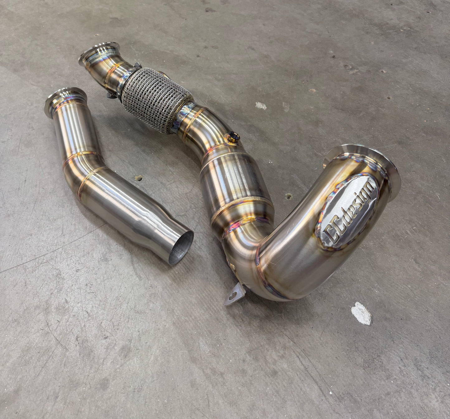 CCdesign 3.5" GESi Catted Downpipe MK7/7.5 VW GTI/Jetta 2.0T & 8V/8S Audi A3 FWD