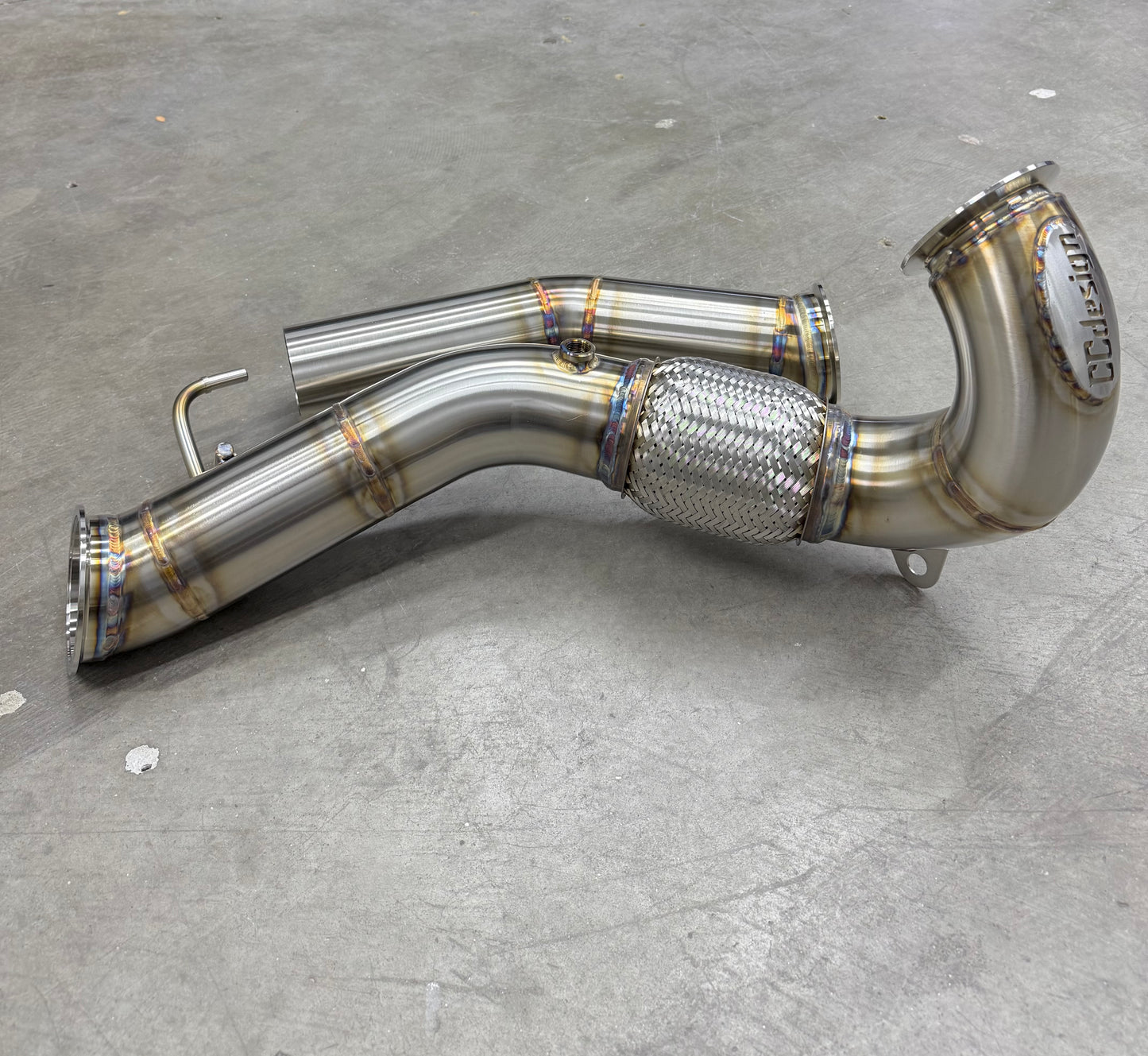CCdesign Genuine 3.5" Downpipe MK7/7.5 VW GTI/Jetta 2.0T & 8V/8S Audi A3 FWD