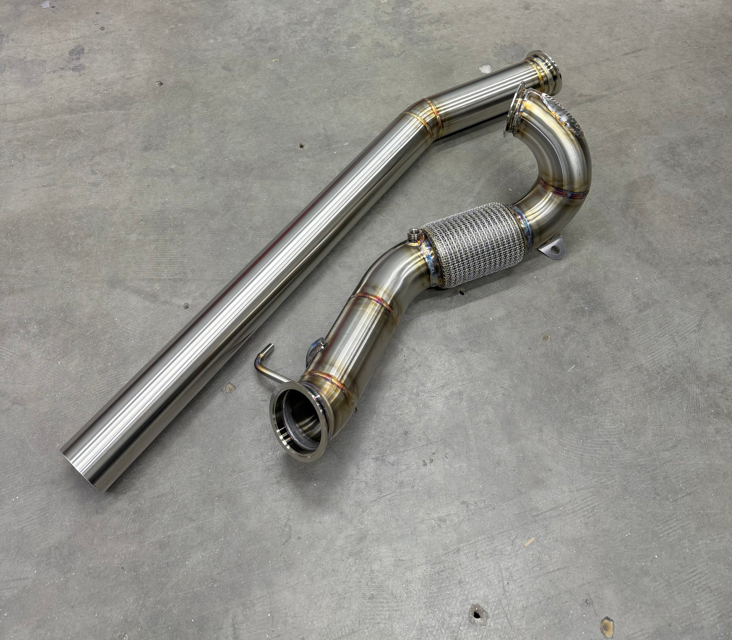 CCdesign Genuine 3.5" Downpipe MK7/7.5 VW Golf R & 8V/8S Audi A3/S3 AWD