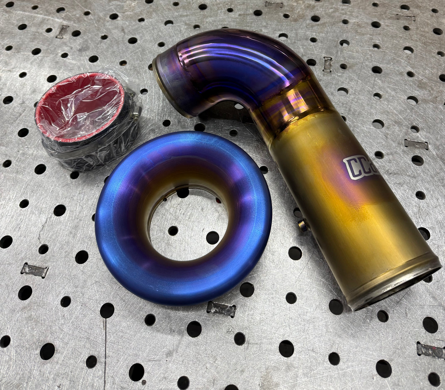 CCdesign MQB 2.0T 4" “Velocity” Titanium Air Intake Tube