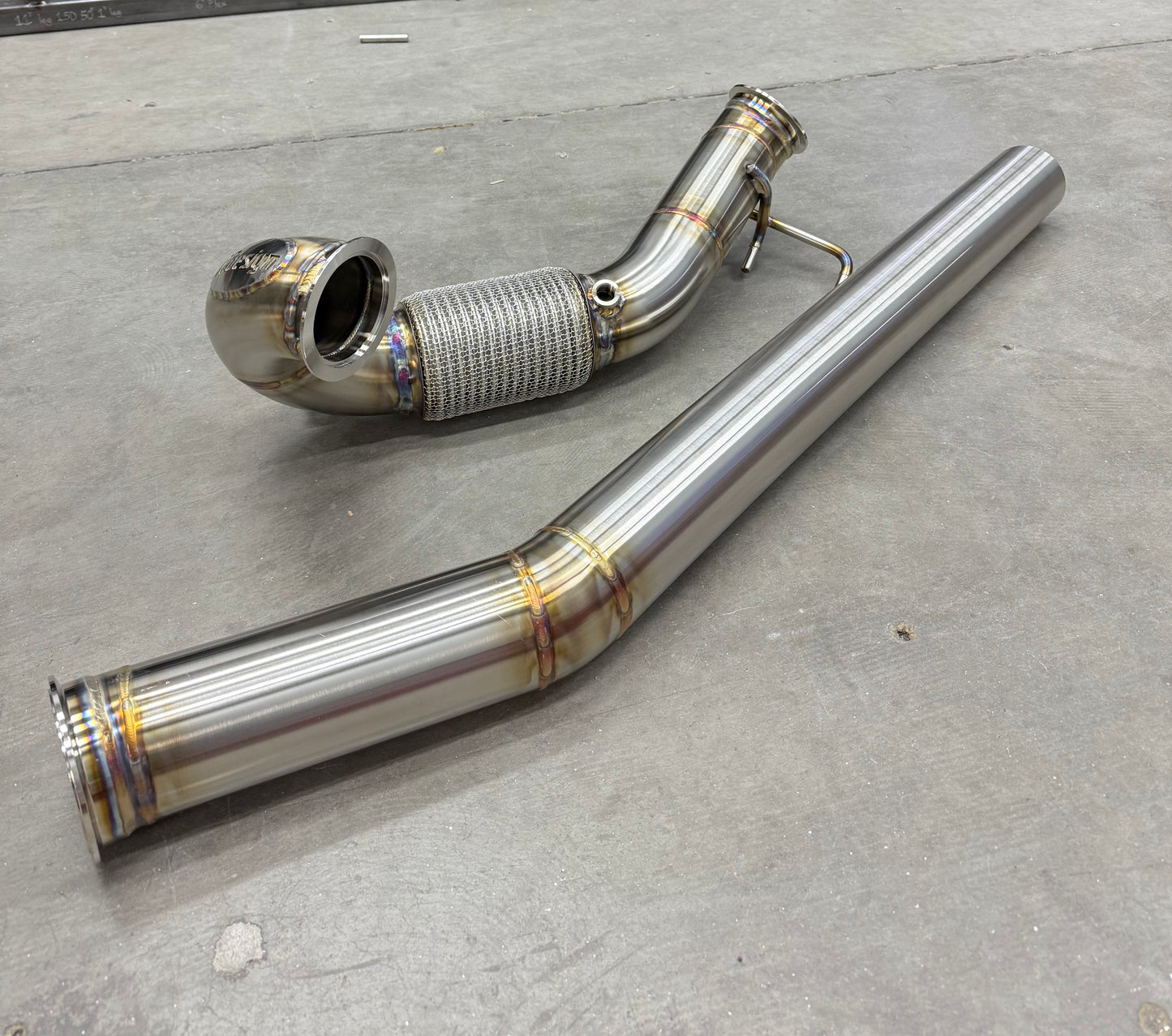 CCdesign Genuine 3.5" Downpipe MK7/7.5 VW Golf R & 8V/8S Audi A3/S3 AWD