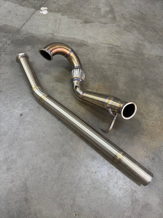 CCdesign PROTOTYPE MEGAPHONE Downpipe MK7/7.5 VW Golf R & 8V/8S Audi A3/S3 AWD