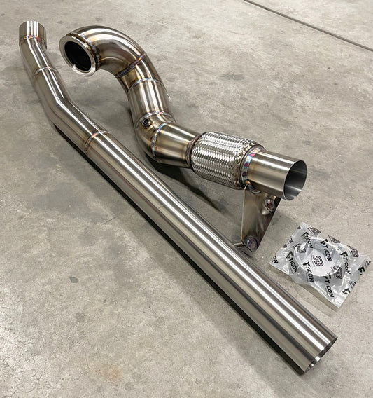 CCdesign 4" Downpipe MK7/7.5 VW Golf R & 8V/8S Audi A3/S3 AWD