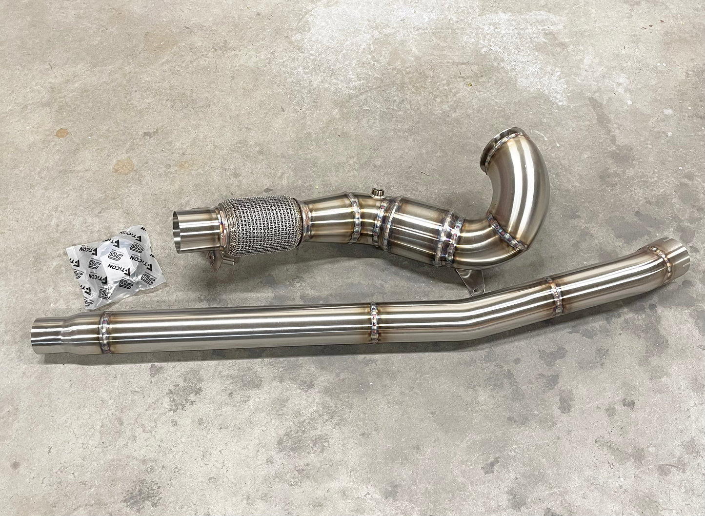 CCdesign 4" GESi Catted Downpipe MK7/7.5 VW Golf R & 8V/8S Audi A3/S3 AWD