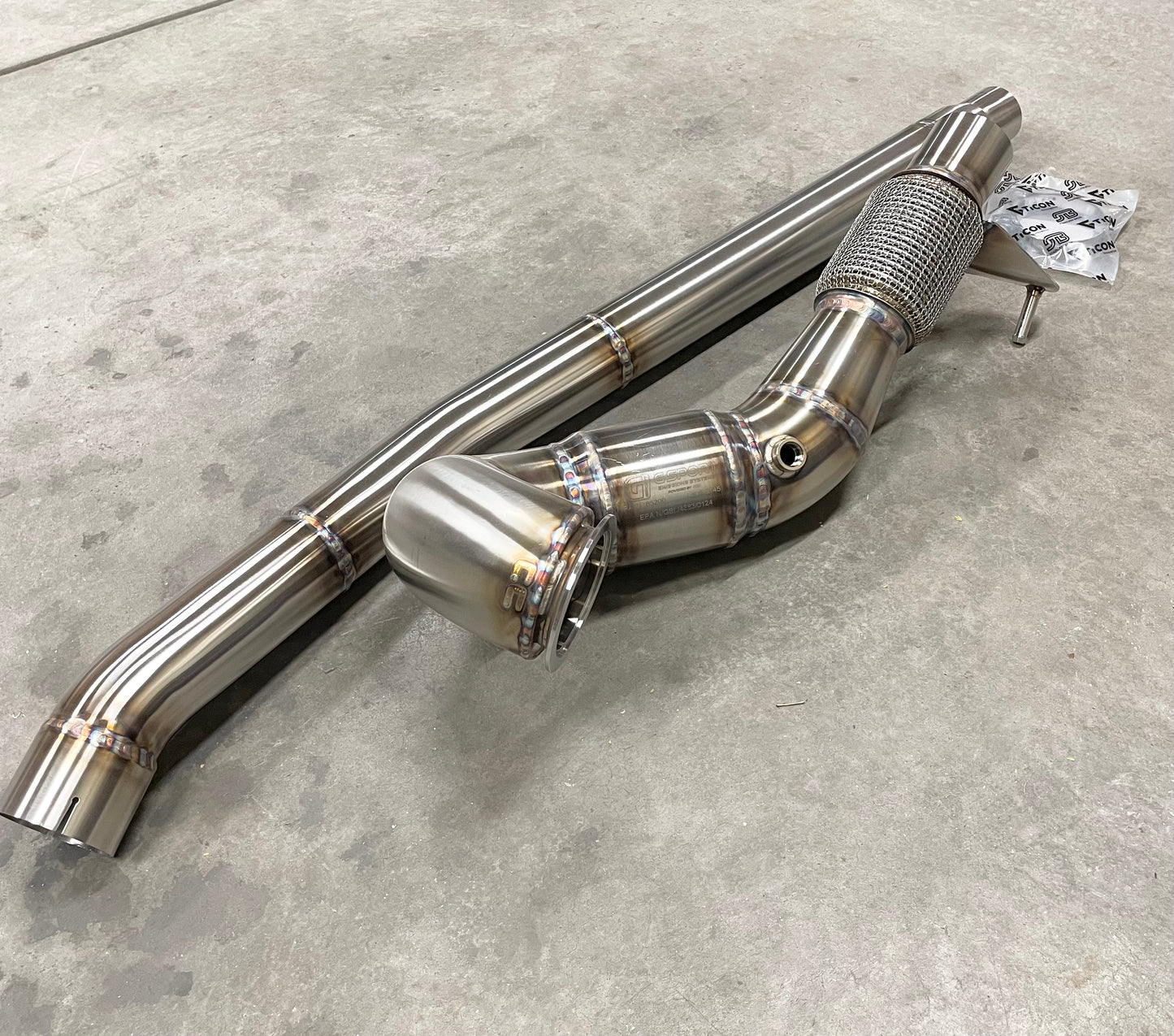 CCdesign 4" GESi Catted Downpipe MK7/7.5 VW Golf R & 8V/8S Audi A3/S3 AWD